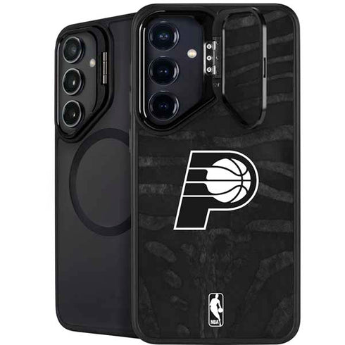 NBA Indiana Pacers Black Animal Print Galaxy S24 FE Kickstand Case